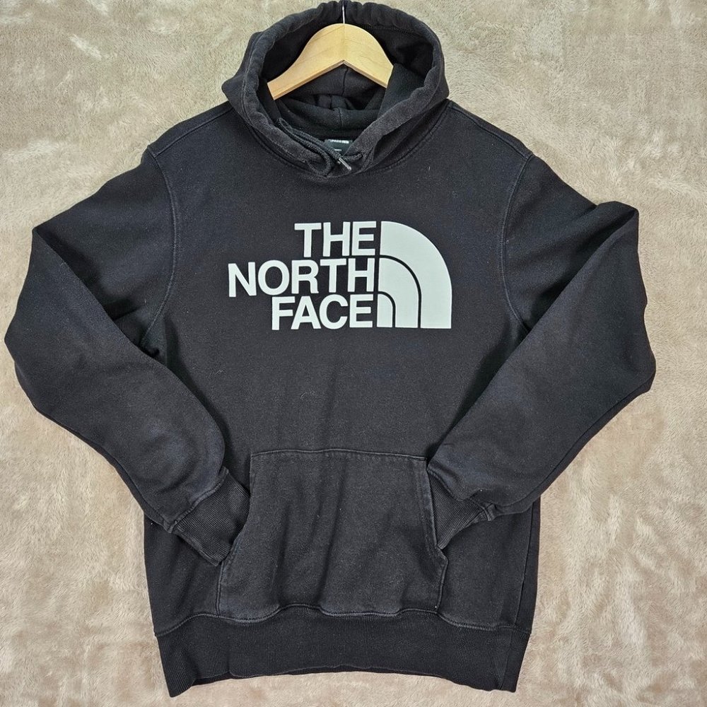 The North Face Half Dome Spell Out Logo Pullover Hoodie Men's Size S Black